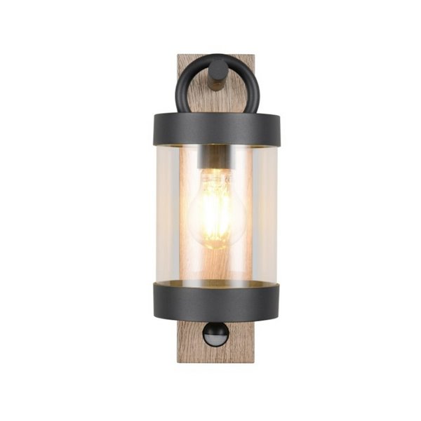 Applique imitation bois SAMBESI, avec détecteur de mouvement, ampoule exclue. 1x E27 max. 28W IP44