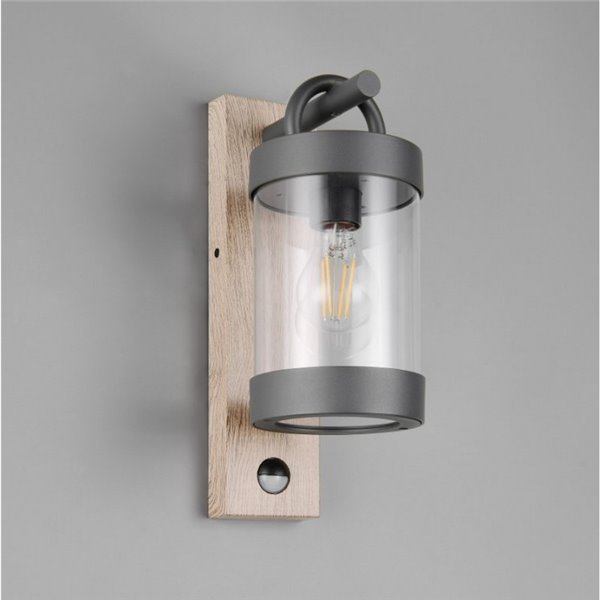 Applique imitation bois SAMBESI, avec détecteur de mouvement, ampoule exclue. 1x E27 max. 28W IP44