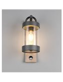 Aplique de pared SAMBESI imitación madera, con sensor de movimiento bombilla excl. 1x E27 max. 28W IP44