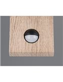 Aplique de pared SAMBESI imitación madera, con sensor de movimiento bombilla excl. 1x E27 max. 28W IP44