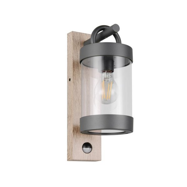 Applique imitation bois SAMBESI, avec détecteur de mouvement, ampoule exclue. 1x E27 max. 28W IP44