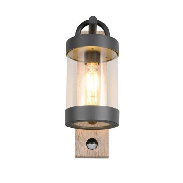 Applique imitation bois SAMBESI, avec détecteur de mouvement, ampoule exclue. 1x E27 max. 28W IP44