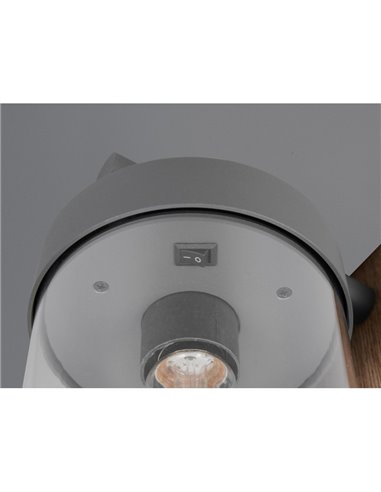 Applique SAMBESI, fonte d'aluminium, effet bois, ampoule exclue. 1x E27 max. 28W IP44