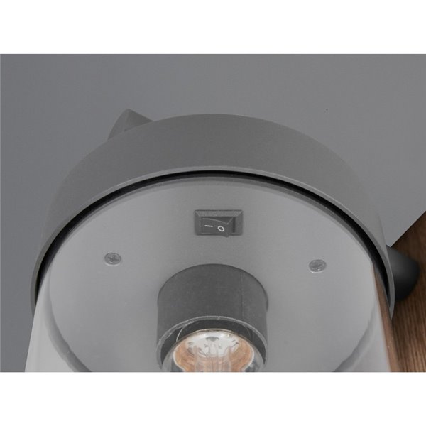 Applique SAMBESI, fonte d'aluminium, effet bois, ampoule exclue. 1x E27 max. 28W IP44