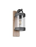 Applique SAMBESI, fonte d'aluminium, effet bois, ampoule exclue. 1x E27 max. 28W IP44