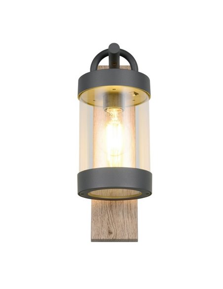 Applique SAMBESI, fonte d'aluminium, effet bois, ampoule exclue. 1x E27 max. 28W IP44