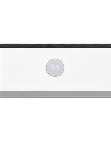 Luminária de parede alongada LED SILVES, carregamento solar e bateria USB, sensor de movimento 6W 1x 700lm, 4000K IP44 Branco