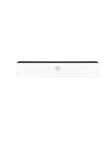 Aplique de pared alargado SILVES LED carga solar y batería USB, sensor de movimiento 6W 1x 700lm, 4000K IP44 Blanco