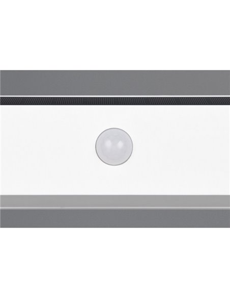 Luminária de parede alongada LED SILVES, carregamento solar e bateria USB, sensor de movimento 6W 1x 700lm, 4000K IP44 Branco