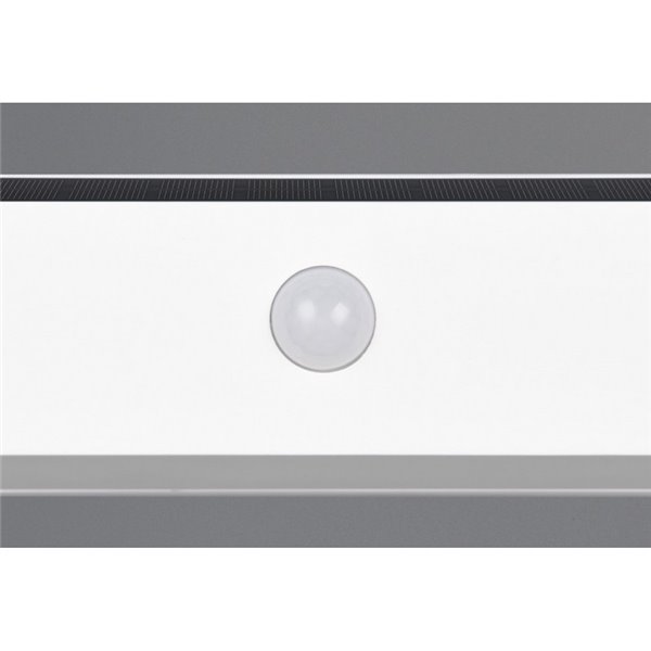 Aplique de pared alargado SILVES LED carga solar y batería USB, sensor de movimiento 6W 1x 700lm, 4000K IP44 Blanco