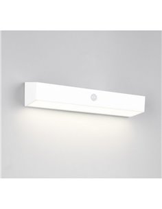 Aplique de pared alargado SILVES LED carga solar y batería USB, sensor de movimiento 6W 1x 700lm, 4000K IP44 Blanco 2