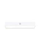 Aplique de pared alargado SILVES LED carga solar y batería USB, sensor de movimiento 6W 1x 700lm, 4000K IP44 Blanco