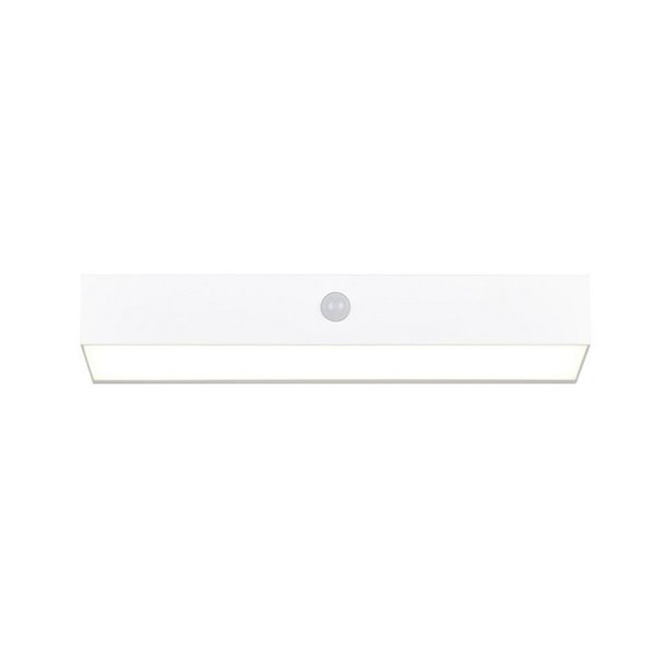 Aplique de pared alargado SILVES LED carga solar y batería USB, sensor de movimiento 6W 1x 700lm, 4000K IP44 Blanco