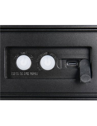 Aplique LED SILVES de pared alargado, carga solar y batería USB, sensor de movimiento 6W 1x 700lm, 4000K IP44 Negro