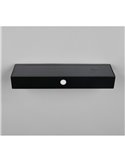Aplique LED SILVES de pared alargado, carga solar y batería USB, sensor de movimiento 6W 1x 700lm, 4000K IP44 Negro