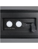 Aplique LED SILVES de pared alargado, carga solar y batería USB, sensor de movimiento 6W 1x 700lm, 4000K IP44 Negro