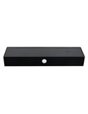 Aplique LED SILVES de pared alargado, carga solar y batería USB, sensor de movimiento 6W 1x 700lm, 4000K IP44 Negro