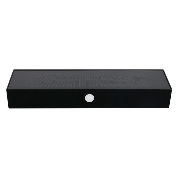 Aplique LED SILVES de pared alargado, carga solar y batería USB, sensor de movimiento 6W 1x 700lm, 4000K IP44 Negro