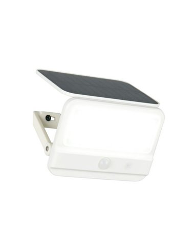 VIAMAO Luminária de parede LED com energia solar, bateria recarregável USB e sensor escuro, 4W, 400lm, 4000K, IP44