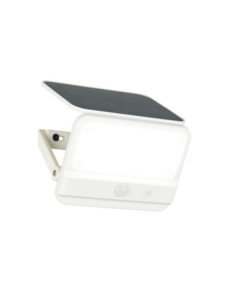 VIAMAO Luminária de parede LED com energia solar, bateria recarregável USB e sensor escuro, 4W, 400lm, 4000K, IP44