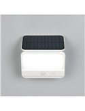 Aplique de pared LED carga solar VIAMAO batería recargable USB con sensor de oscuridad 4W 400lm, 4000K IP44
