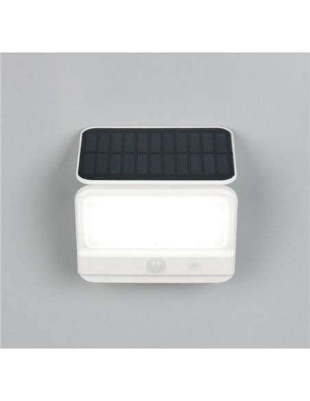 Aplique de pared LED carga solar VIAMAO batería recargable USB con sensor de oscuridad 4W 400lm, 4000K IP44