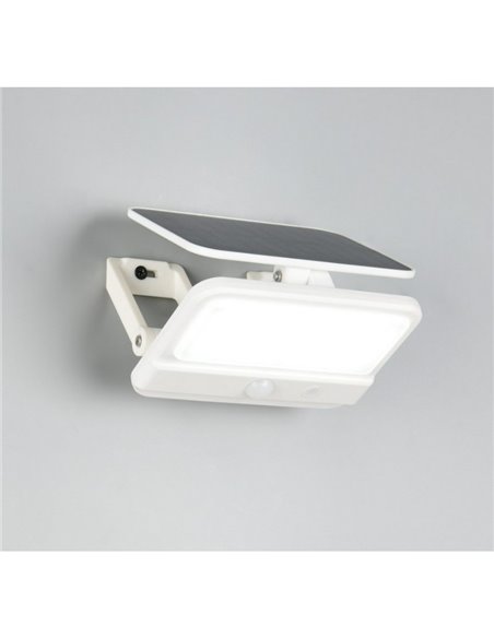 Aplique de pared LED carga solar VIAMAO batería recargable USB con sensor de oscuridad 4W 400lm, 4000K IP44