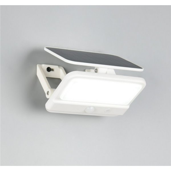 VIAMAO Luminária de parede LED com energia solar, bateria recarregável USB e sensor escuro, 4W, 400lm, 4000K, IP44