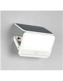Aplique de pared LED carga solar VIAMAO batería recargable USB con sensor de oscuridad 4W 400lm, 4000K IP44