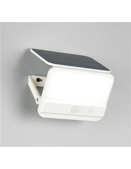 Aplique de pared LED carga solar VIAMAO batería recargable USB con sensor de oscuridad 4W 400lm, 4000K IP44