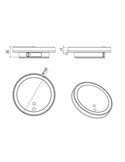 Aplique LED redondo para exterior FORTALEZA Ø14cm recargable USB iluminación indirecta  2W 200lm, 3000K IP44