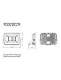 Proyector LED para exterior FUNCHAL 14x10cm orientable  20W 1800lm, 4000K Negro