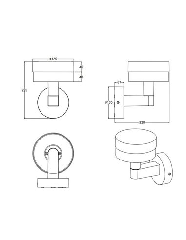 Aplique LED de pared MACKENZIE para exterior, estilo farol moderno 8W 800lm, 3000K IP44