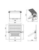 Aplique LED carga solar MOURA  2150lm, 20x17cm con sensor de movimiento y regulable 12W IP54