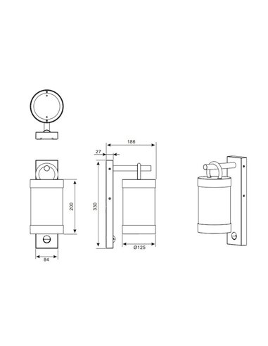 Luminária de parede SAMBESI imitação de madeira, com sensor de movimento, lâmpada excl. 1x E27 máx. 28 W IP44