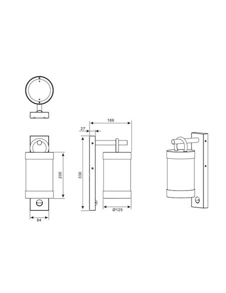 Applique imitation bois SAMBESI, avec détecteur de mouvement, ampoule exclue. 1x E27 max. 28W IP44