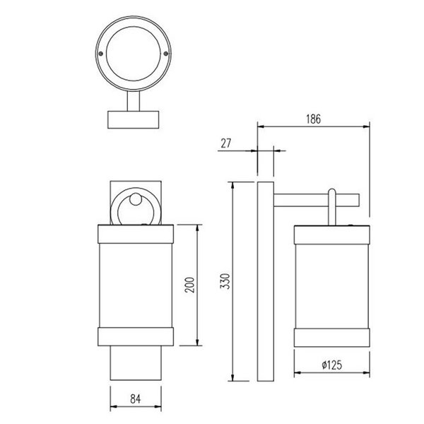 Applique SAMBESI, fonte d'aluminium, effet bois, ampoule exclue. 1x E27 max. 28W IP44