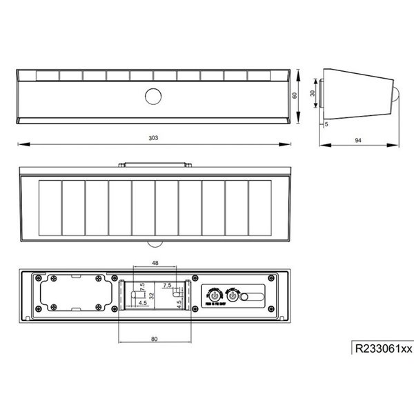 Luminária de parede alongada LED SILVES, carregamento solar e bateria USB, sensor de movimento 6W 1x 700lm, 4000K IP44 Branco