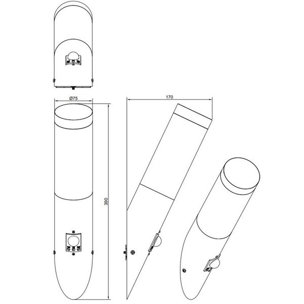 Aplique de pared exterior TRIOTO bombilla excl. 1x E27 max. 25W IP44 Antracita