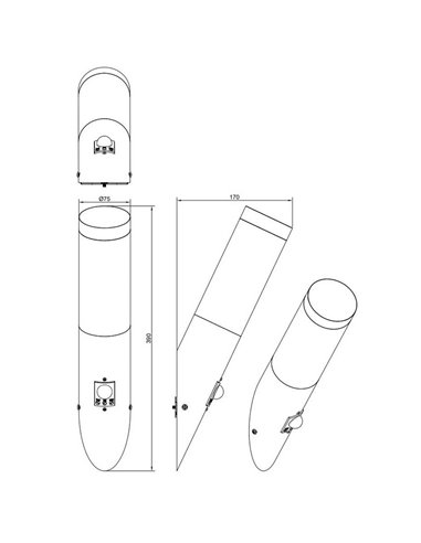 Applique d'extérieur TRIOTO avec détecteur de mouvement, ampoule exclue. 1x E27 max. 25 W IP44