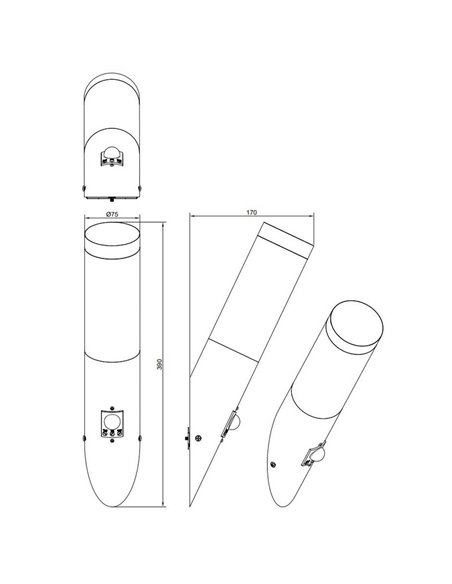 Applique d'extérieur TRIOTO avec détecteur de mouvement, ampoule exclue. 1x E27 max. 25 W IP44