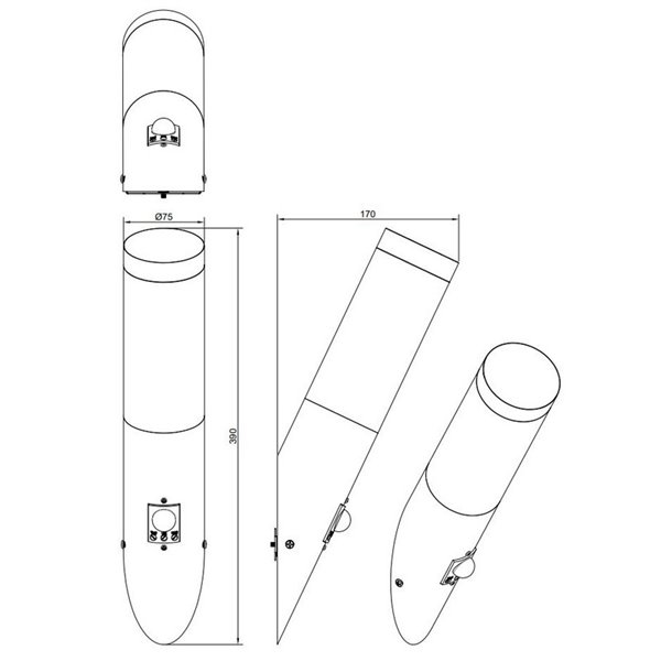 Applique d'extérieur TRIOTO avec détecteur de mouvement, ampoule exclue. 1x E27 max. 25 W IP44