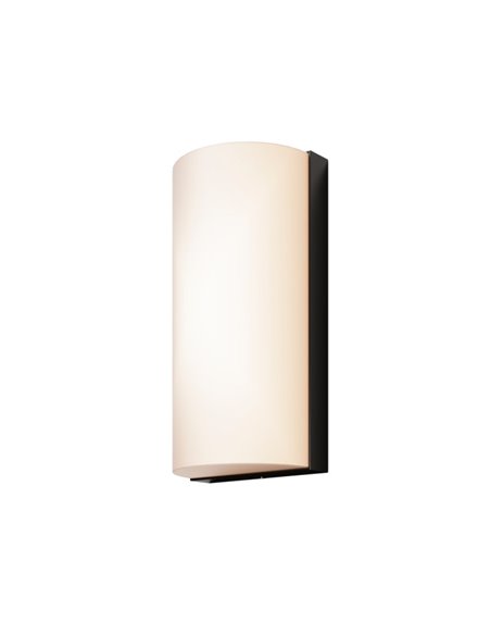 Aplique de pared redondeado BADD 20x10cm 10W 700Lm 3000K IP54 Antracita