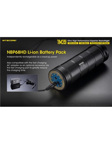Linterna LED de mano TM39 muy potente 5200 lúmenes y 1500 metros de alcance IP68