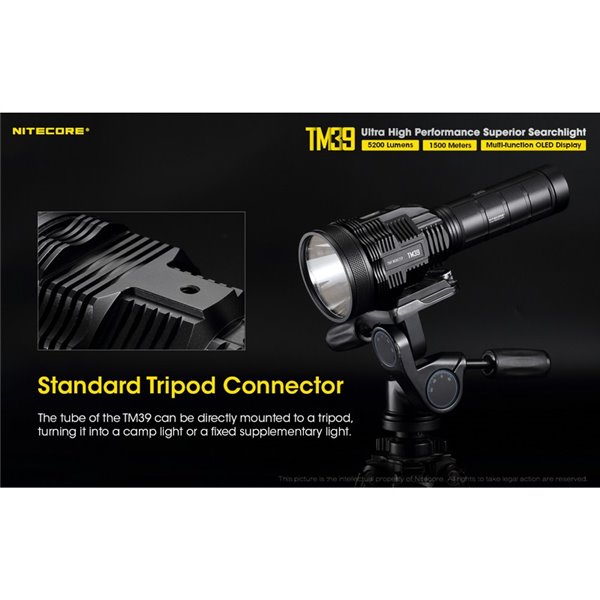 Linterna LED de mano TM39 muy potente 5200 lúmenes y 1500 metros de alcance IP68