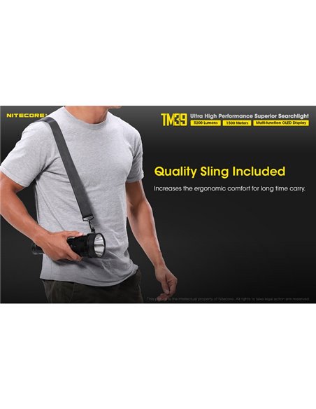 Lampe torche LED portable TM39, très puissante, 5 200 lumens, portée de 1 500 mètres, IP68