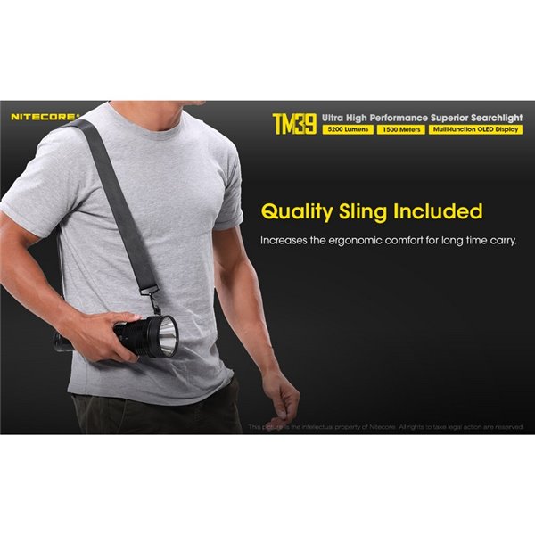 Linterna LED de mano TM39 muy potente 5200 lúmenes y 1500 metros de alcance IP68