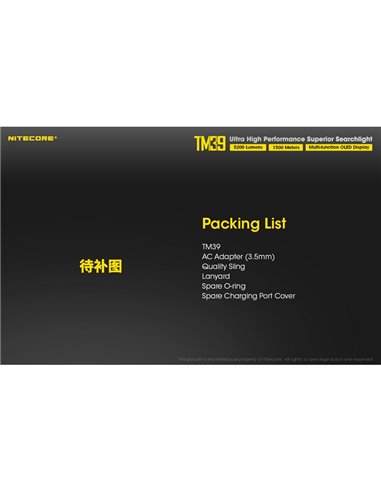 Lanterna LED portátil TM39, muito potente, 5200 lúmens, alcance de 1500 metros, IP68