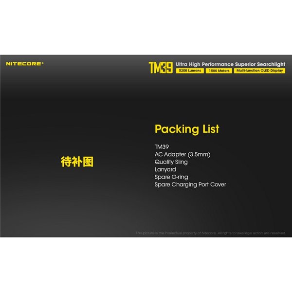 Lanterna LED portátil TM39, muito potente, 5200 lúmens, alcance de 1500 metros, IP68