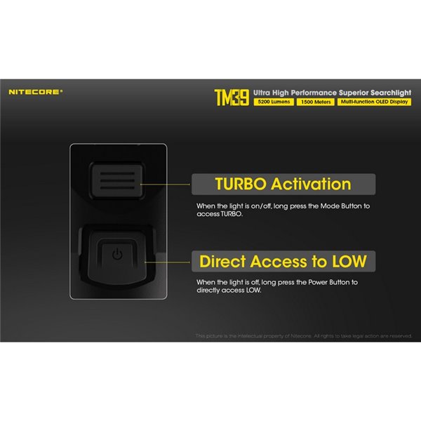 Linterna LED de mano TM39 muy potente 5200 lúmenes y 1500 metros de alcance IP68